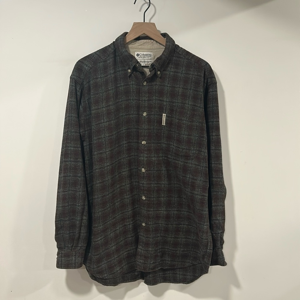 Columbia Sportswear Men's Long Sleeve Flannel Size Large Plaid Button Down